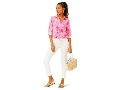 Lilly Pulitzer Sea View Button Down In Pink