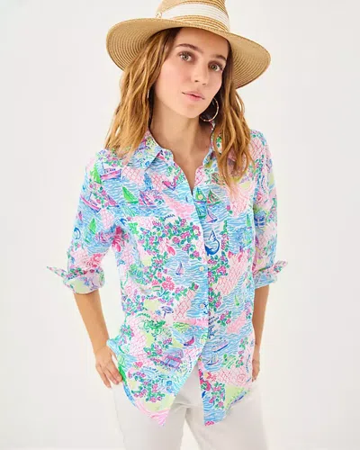 Lilly Pulitzer Sea View Button Down Top