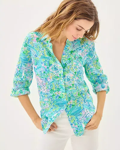 Lilly Pulitzer Sea View Button Down Top