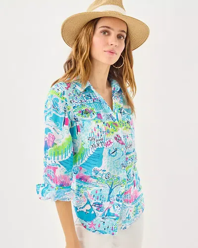Lilly Pulitzer Sea View Button Down Top