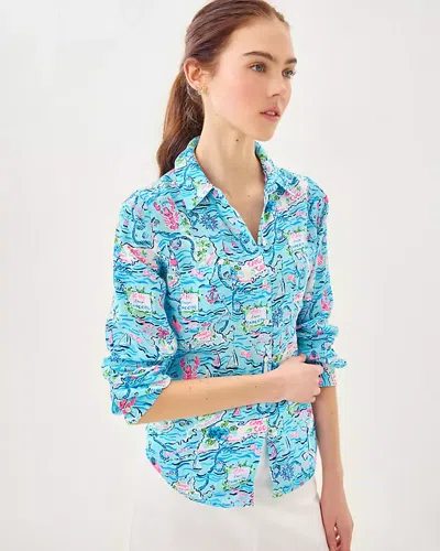 Lilly Pulitzer Sea View Button Down Top