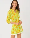 Lilly Pulitzer Sea View Linen Button Down Shirt In Green