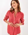 Lilly Pulitzer Sea View Linen Button Down Top