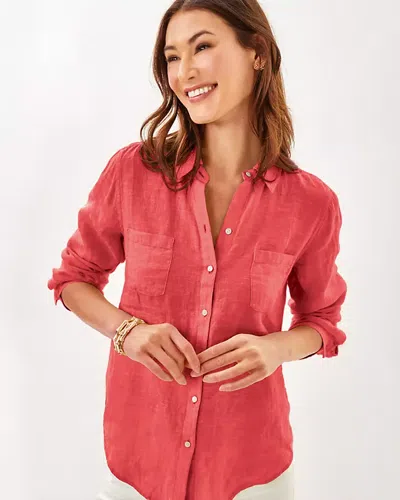 Lilly Pulitzer Sea View Linen Button Down Top