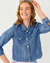 Lilly Pulitzer Seaspray Linen Jacket In Multi