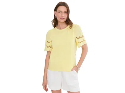 Lilly Pulitzer Sebene Eyelet Knit Top In Yellow