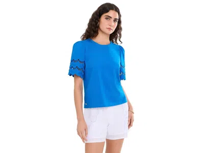 Lilly Pulitzer Sebene Knit Top Women's Clothing Nassau Blue: Xs