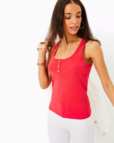 Lilly Pulitzer Sera Knit Tank Top In Mizner Red