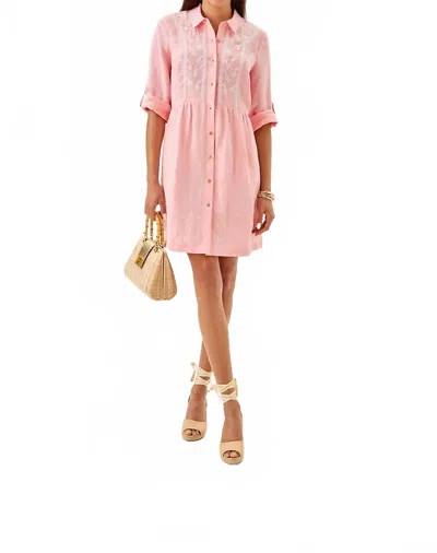 Lilly Pulitzer Shaela Dress In Sorbet Pink X Resort White In Multi