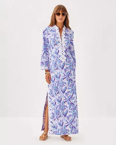 Lilly Pulitzer Shealyn Stretch Maxi Caftan In Tropicalia Purple Elephant In The Bloom