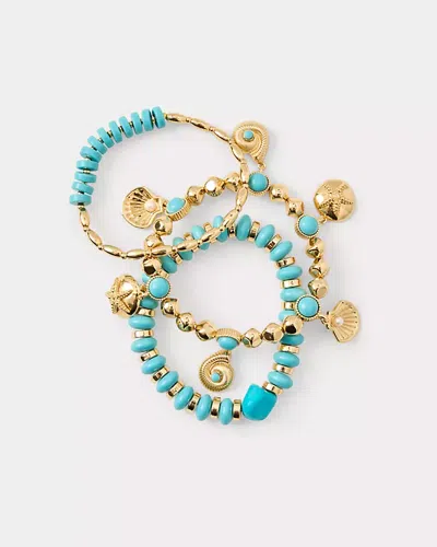 Lilly Pulitzer Shell Shine Bracelet Set In Gold