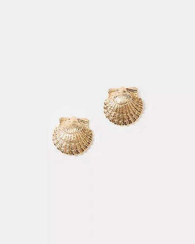 Lilly Pulitzer Shell Stud Earrings In Gold