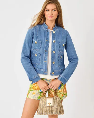 Lilly Pulitzer Shepa Denim Jacket In Blue