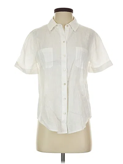 Pre-owned Lilly Pulitzer Short Sleeve Blouse In Ivory