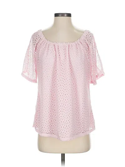 Pre-owned Lilly Pulitzer Short Sleeve Blouse In Pink