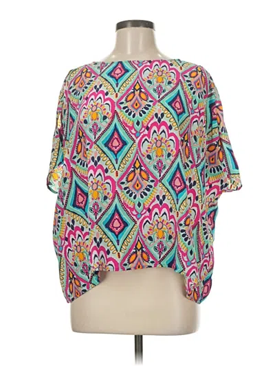 Pre-owned Lilly Pulitzer Short Sleeve Blouse In Pink