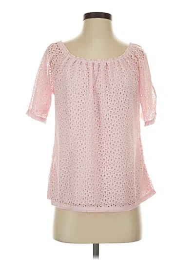 Pre-owned Lilly Pulitzer Short Sleeve Blouse In Pink
