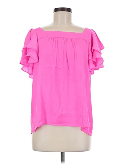 Pre-owned Lilly Pulitzer Short Sleeve Blouse In Pink