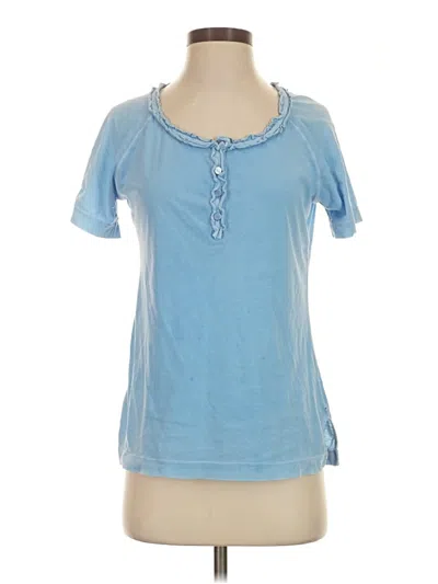 Pre-owned Lilly Pulitzer Short Sleeve Henley Shirt In Blue