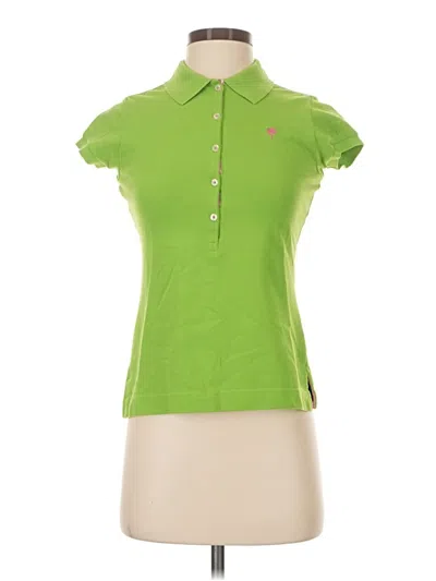 Pre-owned Lilly Pulitzer Short Sleeve Polo Shirt In Green