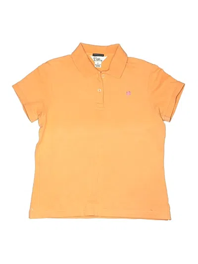 Pre-owned Lilly Pulitzer Kids' Short Sleeve Polo Shirt In Orange