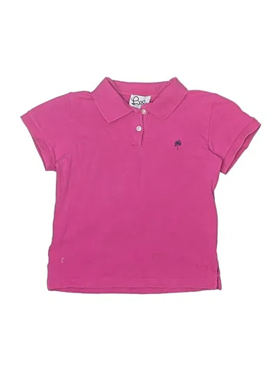 Pre-owned Lilly Pulitzer Kids' Short Sleeve Polo Shirt In Pink