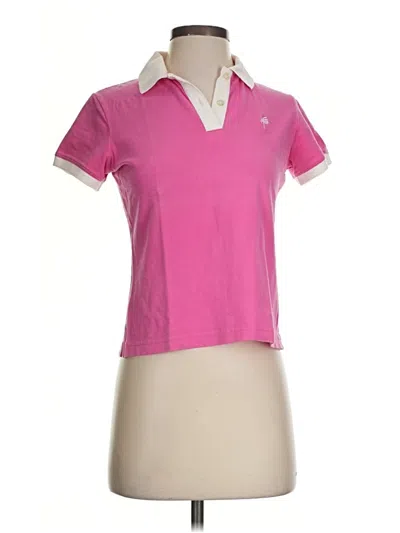 Pre-owned Lilly Pulitzer Short Sleeve Polo Shirt In Pink
