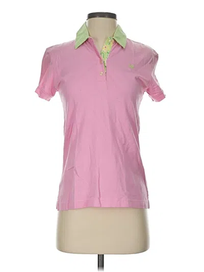 Pre-owned Lilly Pulitzer Short Sleeve Polo Shirt In Pink