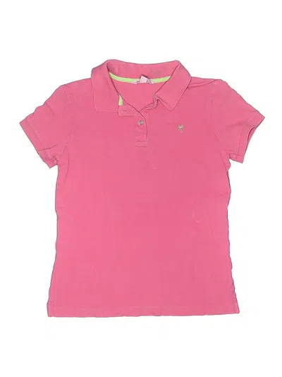 Pre-owned Lilly Pulitzer Kids' Short Sleeve Top Pink Collared Neckline Tops