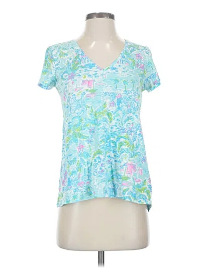 Pre-owned Lilly Pulitzer Short Sleeve T-shirt In Blue