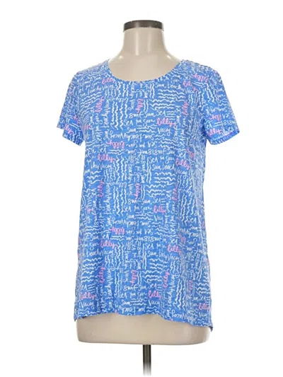 Pre-owned Lilly Pulitzer Short Sleeve T-shirt In Blue