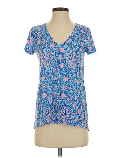 Pre-owned Lilly Pulitzer Short Sleeve T-shirt In Blue