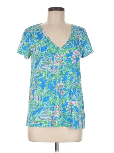 Pre-owned Lilly Pulitzer Short Sleeve T-shirt In Blue
