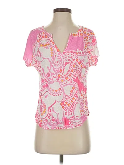 Pre-owned Lilly Pulitzer Short Sleeve T-shirt In Pink