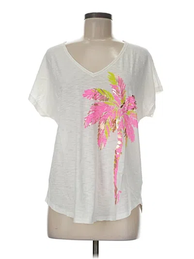 Pre-owned Lilly Pulitzer Short Sleeve T-shirt In White