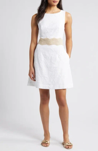 white and gold lilly dress Lilly Pulitzer Geneva Boucle Mini Dress main image 0