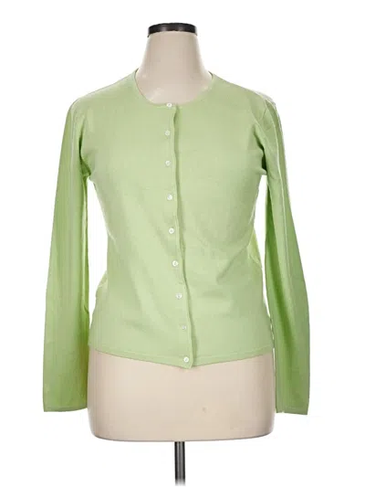 Pre-owned Lilly Pulitzer Silk Cardigan Sweater In Green