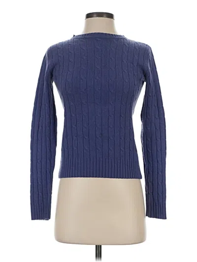Pre-owned Lilly Pulitzer Silk Pullover Sweater In Blue