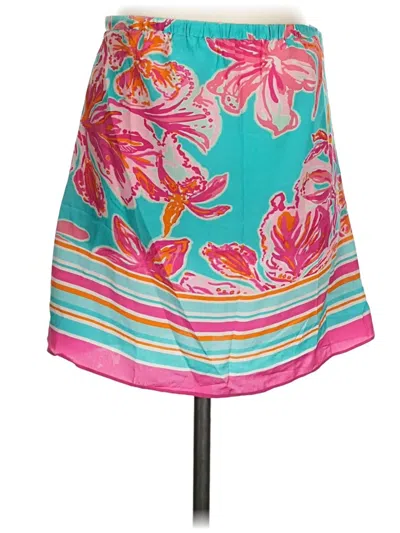 Pre-owned Lilly Pulitzer Silk Skirt In Teal
