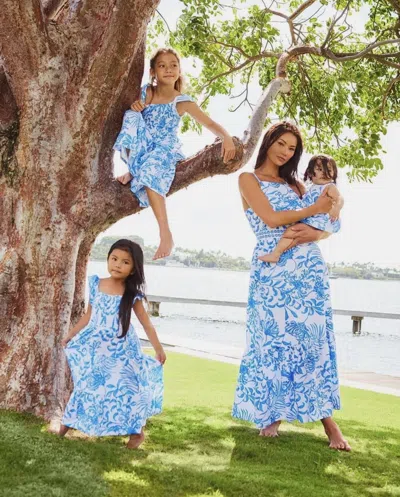 Pre-owned Lilly Pulitzer Size 10 Charlese Maxi Dress Glisten In The Sun Resort White