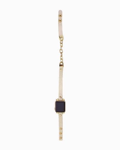 Lilly Pulitzer Skinny Apple Watchband In Gold Metallic
