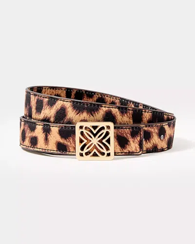 Lilly Pulitzer Skinny Logo Belt In Brown