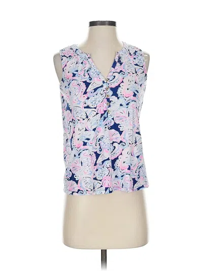 Pre-owned Lilly Pulitzer Sleeveless Blouse In Blue