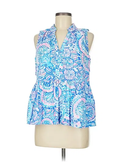 Pre-owned Lilly Pulitzer Sleeveless Blouse In Blue