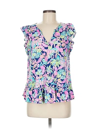 Pre-owned Lilly Pulitzer Sleeveless Blouse In Blue
