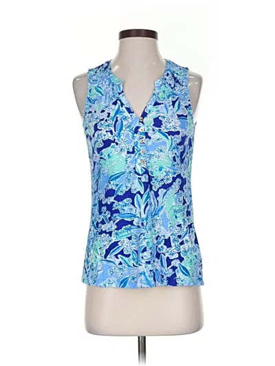 Pre-owned Lilly Pulitzer Sleeveless Blouse In Blue
