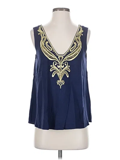 Pre-owned Lilly Pulitzer Sleeveless Blouse In Blue