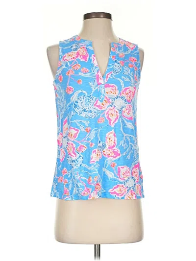 Pre-owned Lilly Pulitzer Sleeveless Blouse In Blue