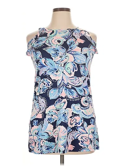 Pre-owned Lilly Pulitzer Sleeveless Blouse In Blue