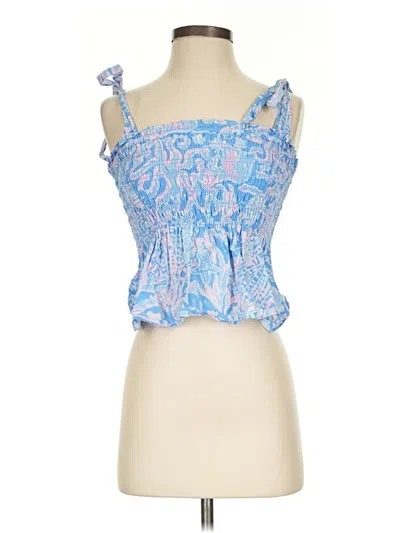 Pre-owned Lilly Pulitzer Sleeveless Blouse In Blue